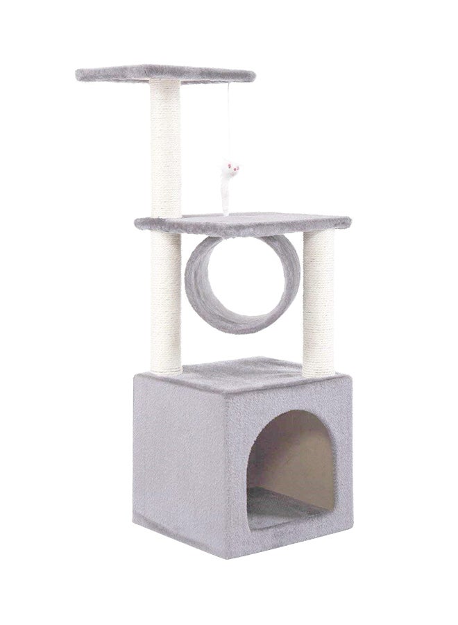موكا برج للقطط بثلاثة مستويات مع موضع للخدش رمادي 30 x 30 x 92Ø³Ù†ØªÙŠÙ…ØªØ±