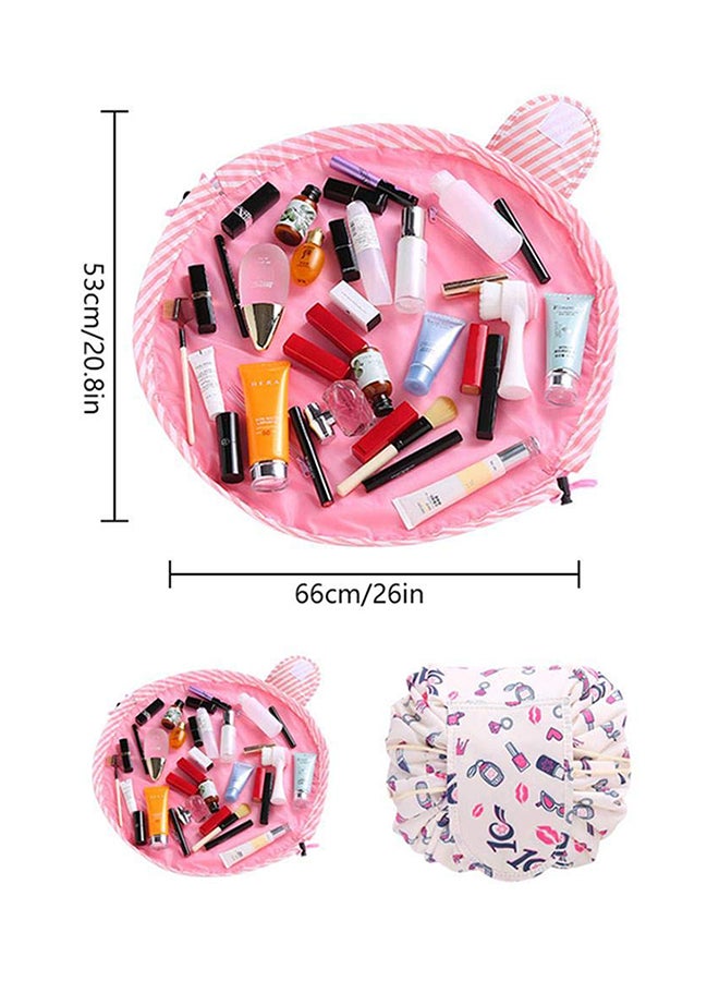 حقيبة مستحضرات التجميل مقاومة للمياه وردي - Image 2