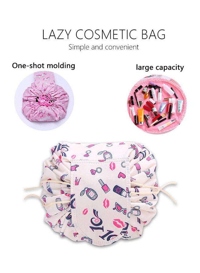حقيبة مستحضرات التجميل مقاومة للمياه وردي - Image 3