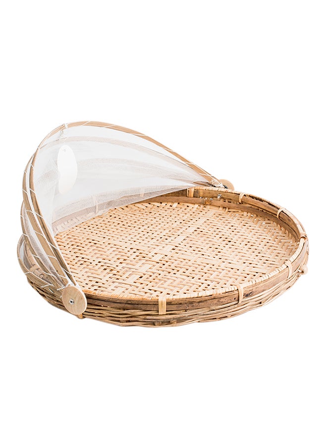 Al Hoora - Large Food Cover With Base Brown 41cm - Image 1