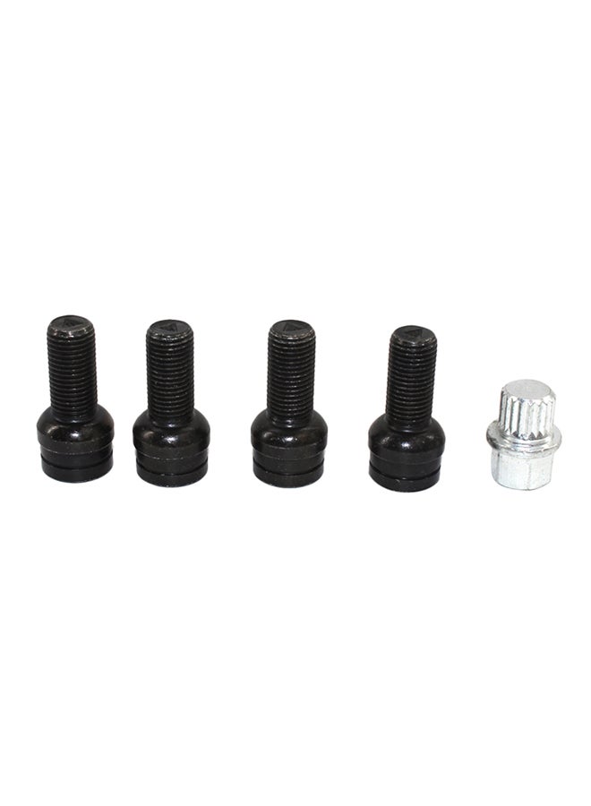Generic - 4+1 Wheel Bolt Lock Lug Nut Set With Key For VW Jetta Golf Beetle Passat Audi 8D0601139F - Image 1