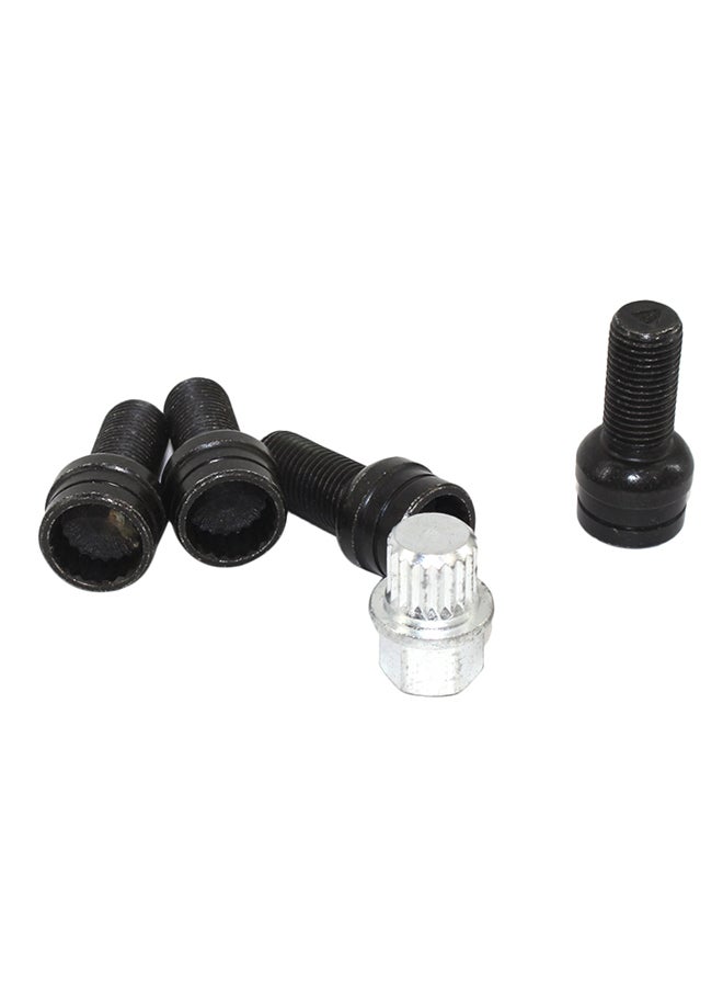 Generic - 4+1 Wheel Bolt Lock Lug Nut Set With Key For VW Jetta Golf Beetle Passat Audi 8D0601139F - Image 1