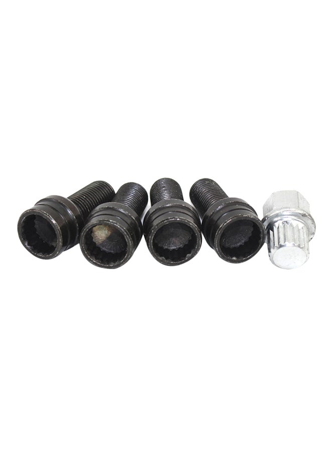 Generic - 4+1 Wheel Bolt Lock Lug Nut Set With Key For VW Jetta Golf Beetle Passat Audi 8D0601139F - Image 1