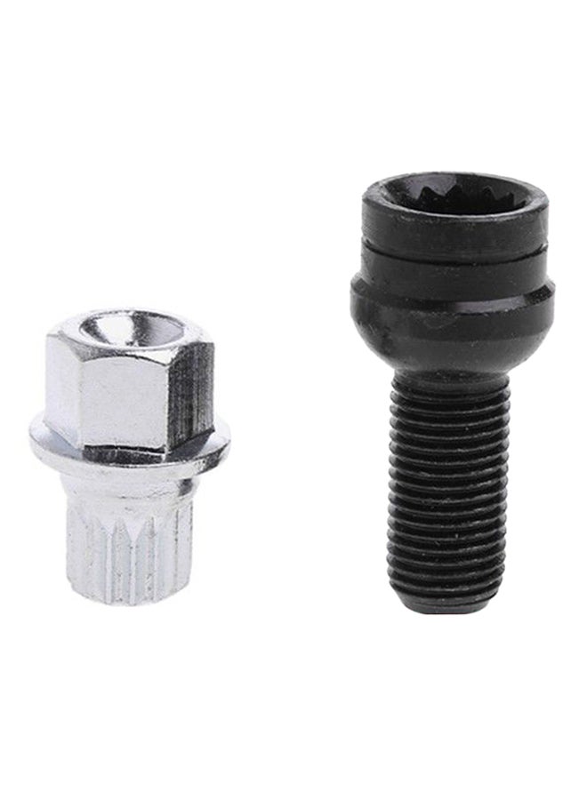 Generic - 4+1 Wheel Bolt Lock Lug Nut Set With Key For VW Jetta Golf Beetle Passat Audi 8D0601139F - Image 1