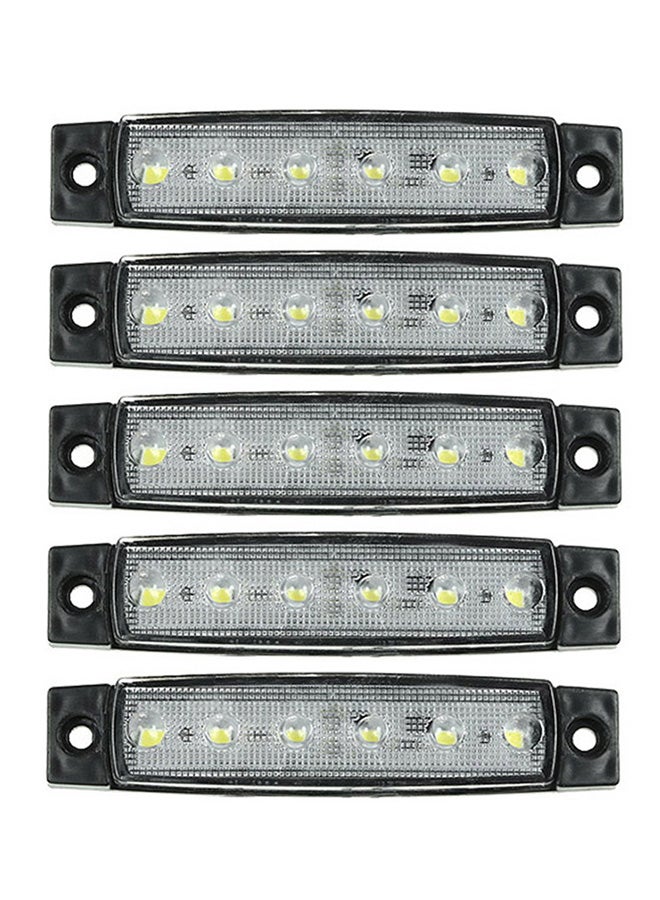 Generic 5-Piece 6 LED Amber Side Marker Light Indicator 12V For Truck Bus Boat RV Lorries Jeep SUV  - Image 2