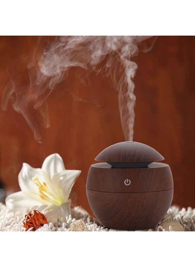 Generic - Aroma Essential Oil Diffuser Cool Mist Humidifier Brown 130ml - Image 1