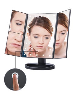 Generic LED Touch Screen Vanity Makeup Mirror Black 30x20centimeter  - Image 2