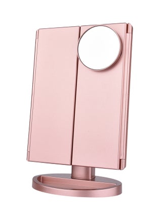 LED Touch Screen Magnifying Vanity Makeup Mirror Rose Gold 30*20centimeter - v1548247708/N20161502A_1