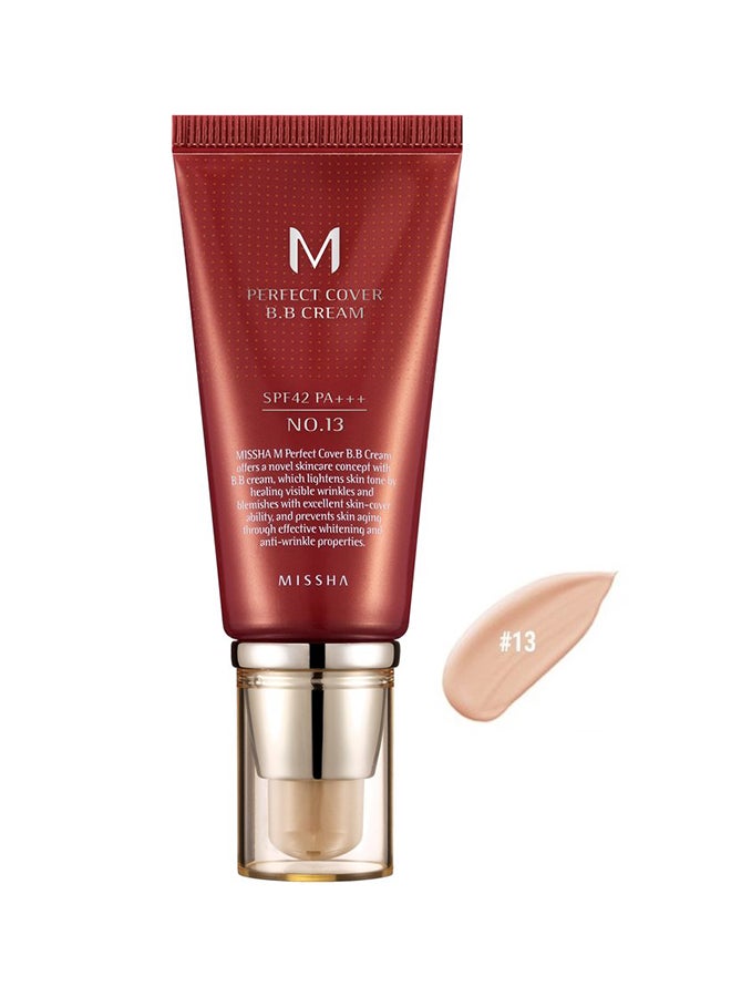 Missha M Perfect Cover SPF42/PA+++ BB Cream Bright Beige  - Image 2