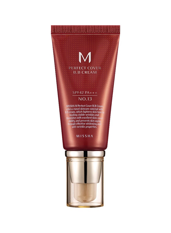 Missha M Perfect Cover SPF42/PA+++ BB Cream Bright Beige  - Image 1