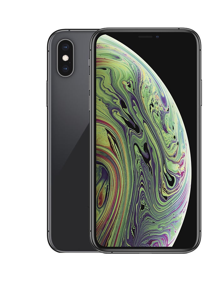 أبل - هاتف آيفون XS ماكس ثنائي الشريحة مع تطبيق الفيس تايم لون رمادي سبيس بذاكرة داخلية سعة 64 غيغابايت ويدعم خاصية الجيل الرابع LTE - Image 1