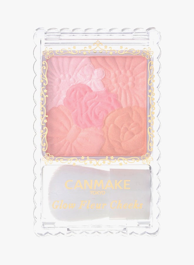 CANMAKE Glow Fleur Cheeks No. 01 Peach Fleura - Image 3