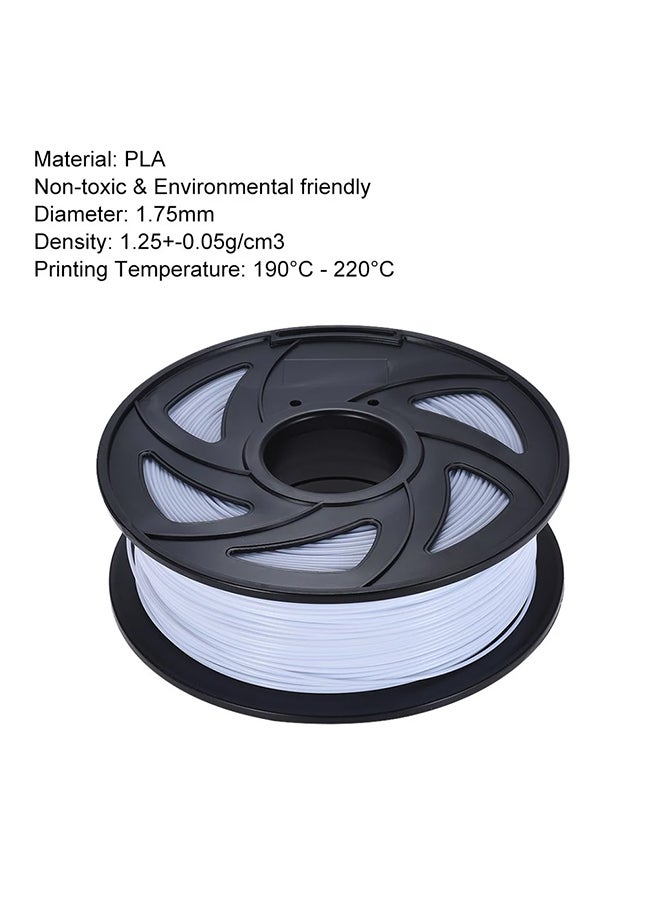 PLA Filament Roll For MakerBot Anet RepRap 3D Printer Pen White