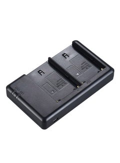 Dual Channel Digital Camera Battery Charger With LCD Display For Canon Camera Black