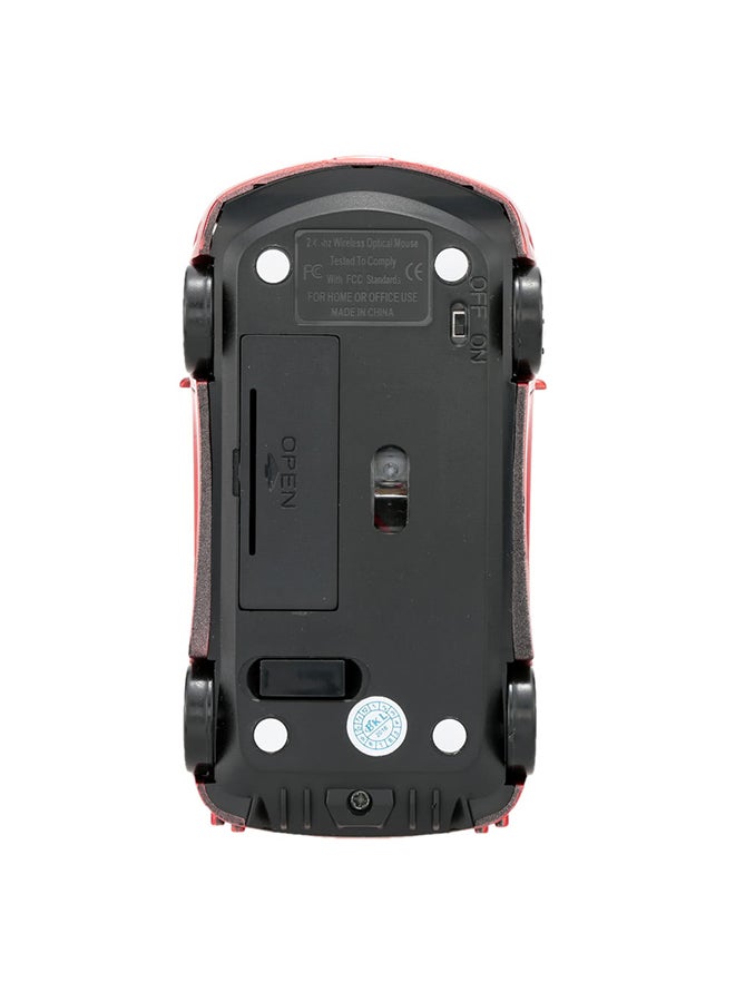 Generic - Wireless Racing Car Shaped Optical USB Mouse Red/Black - Image 1