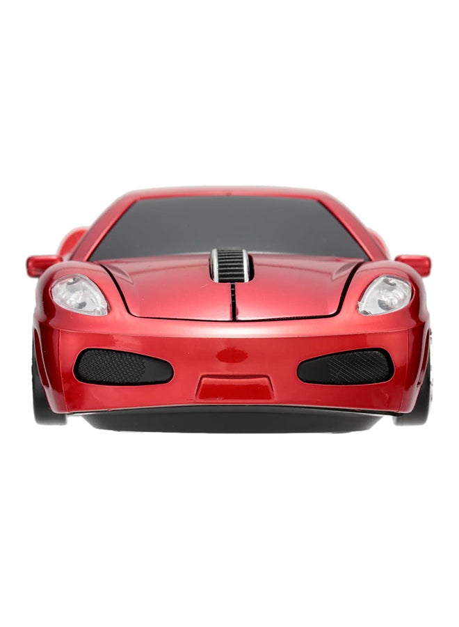 Generic - Wireless Racing Car Shaped Optical USB Mouse Red/Black - Image 1