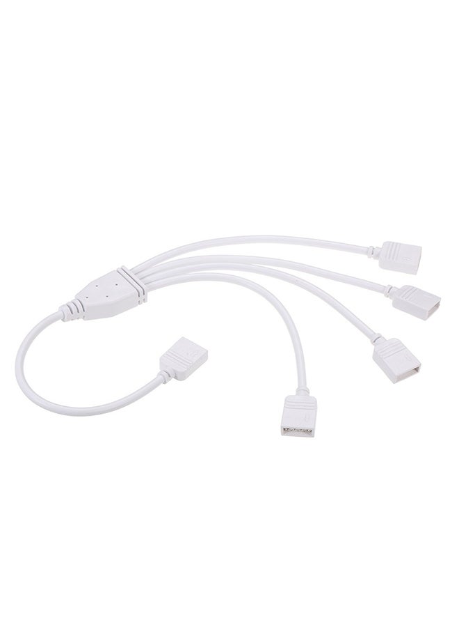 2-Piece 4-Pin Female To Female Connection Cable For LED Strip White - Image 3