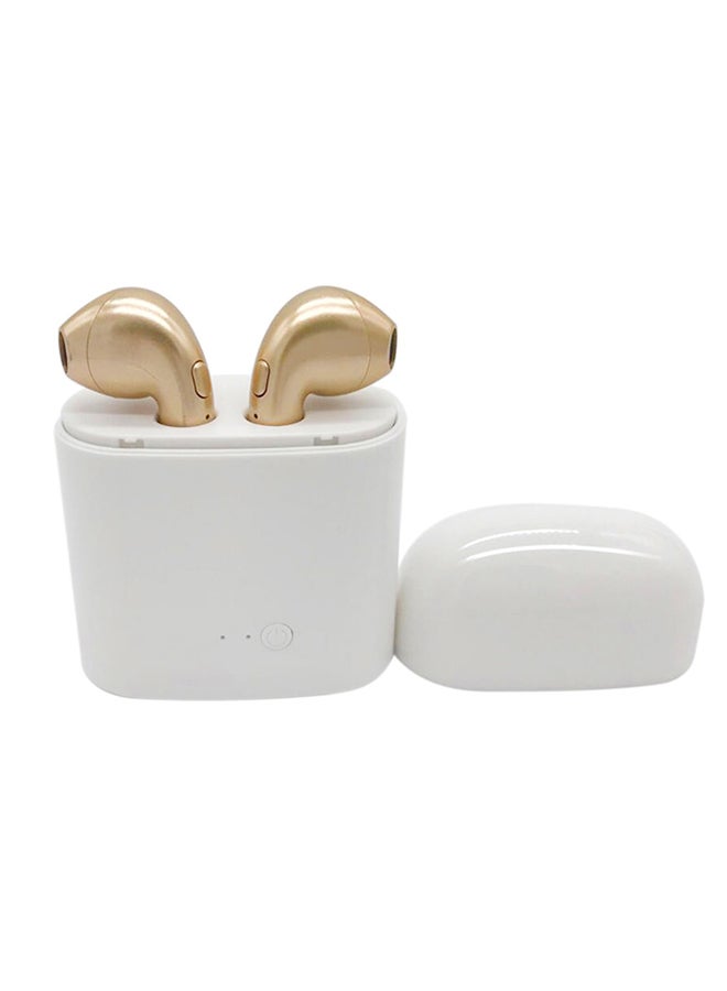 I7S TWS Bluetooth In-Ear Headset With Mic Gold  - Image 2
