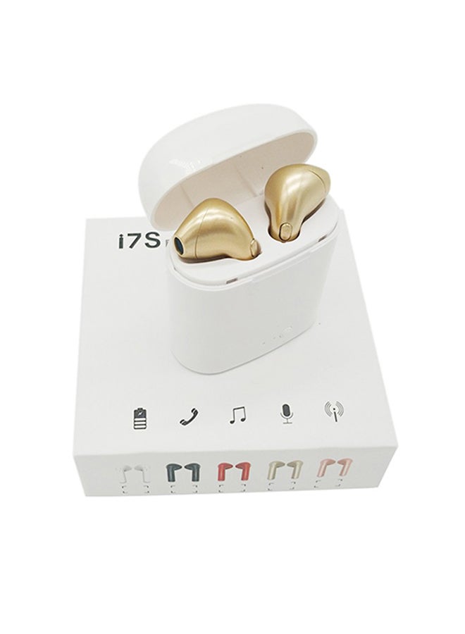I7S TWS Bluetooth In-Ear Headset With Mic Gold  - Image 3