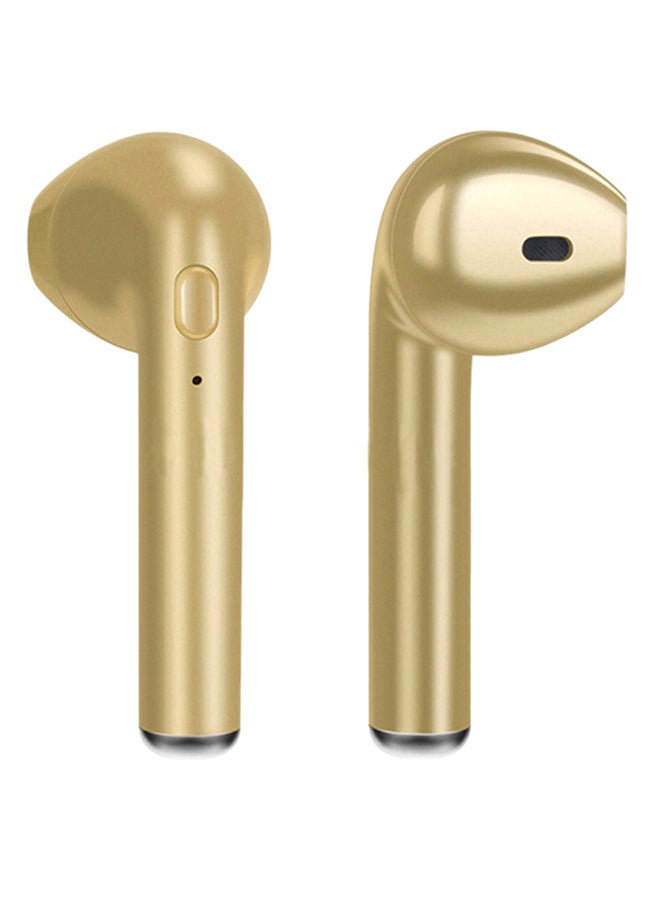 I7S TWS Bluetooth In-Ear Headset With Mic Gold  - Image 1