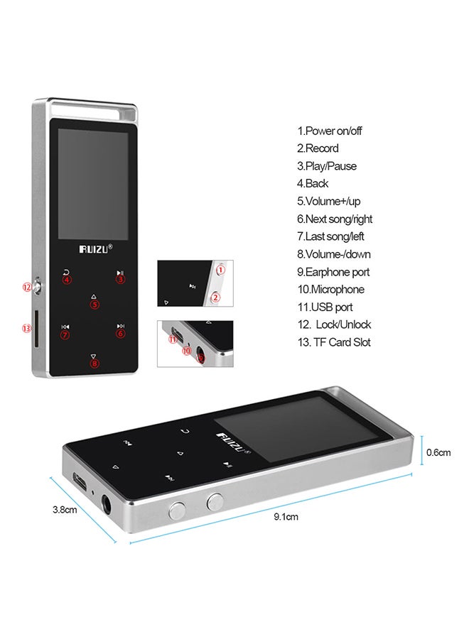 RUIZU Portable MP3 Player V3221 Black/Silver  - Image 3
