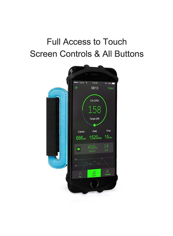 في يو بي حامل للهاتف يوضع على المعصم أسود/أزرق - Image 2