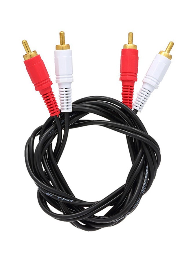 RCA Male To RCA Male Audio Video Cable Black/Red/White  - Image 1