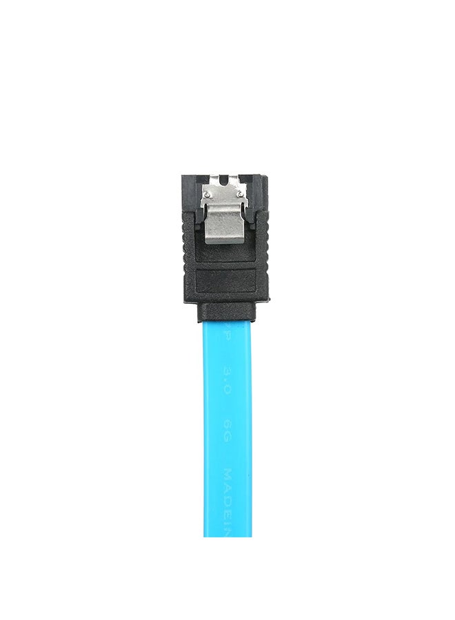 SATA III Cable With Locking Latch Blue/Black  - Image 4