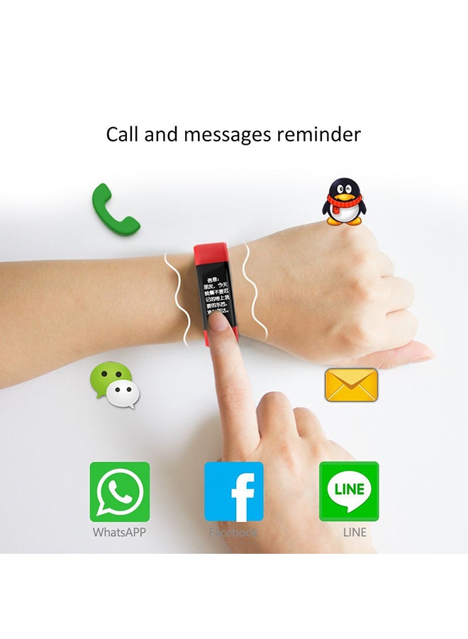 Smart Bluetooth Fitness Tracker Red - Image 4