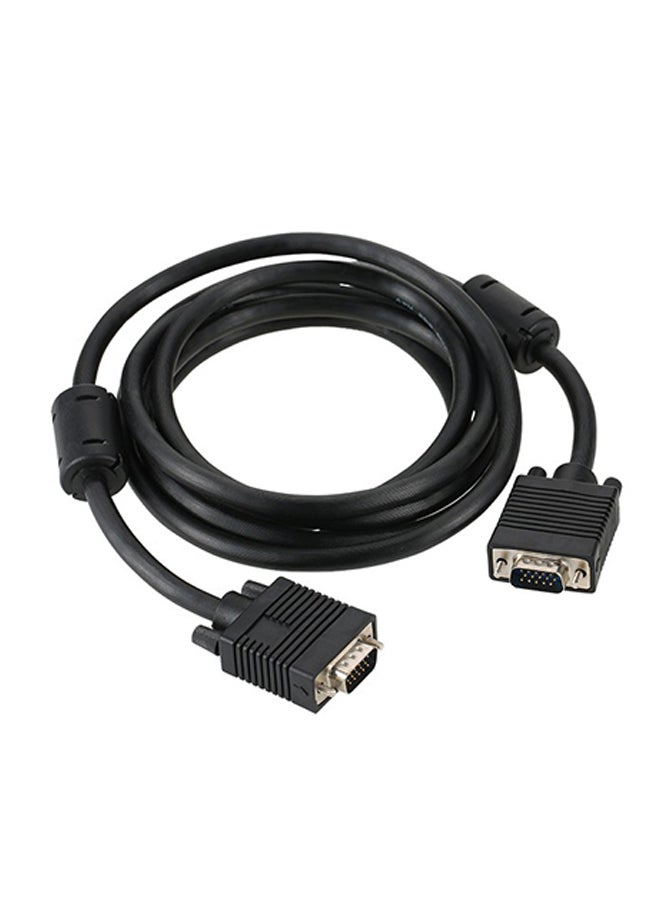 كابل VGA 1080P من 15 سناً ذكر إلى ذكر أسود - Image 1
