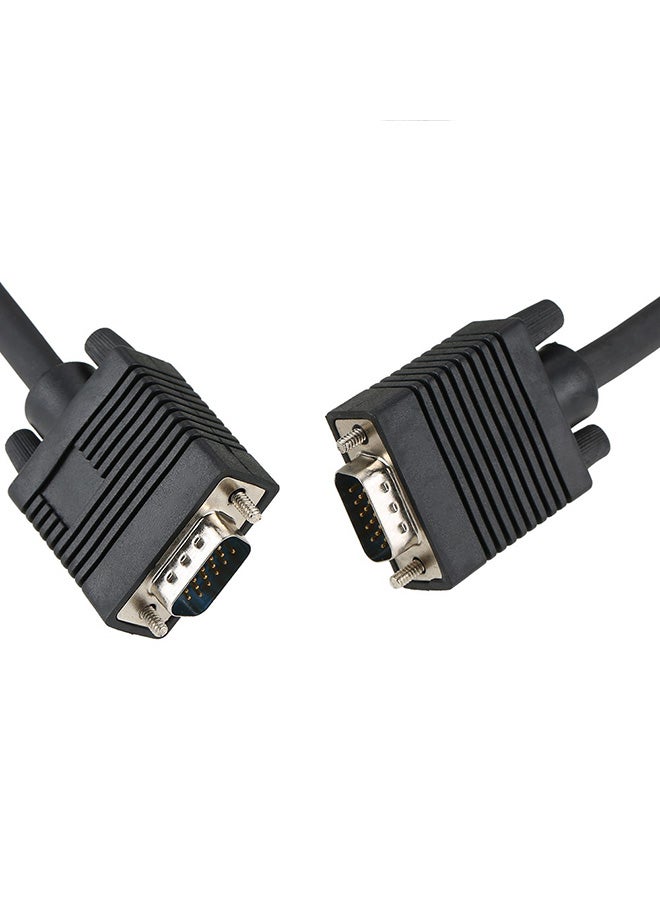 كابل VGA 1080P من 15 سناً ذكر إلى ذكر أسود - Image 2