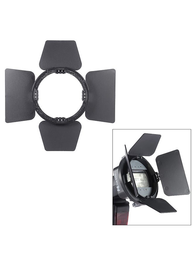 Generic 4-Leaf Flash Light Barndoor Black  - Image 3