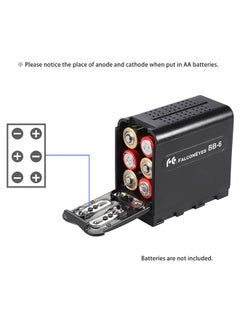 Falcon Eyes BB-6 AA Battery Holder Case Black  - Image 4