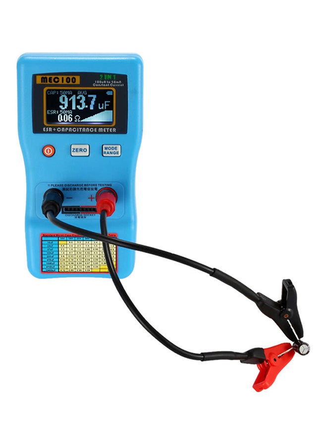 2-In-1 Digital Auto-Ranging Capacitor Analyzer Blue - Image 1