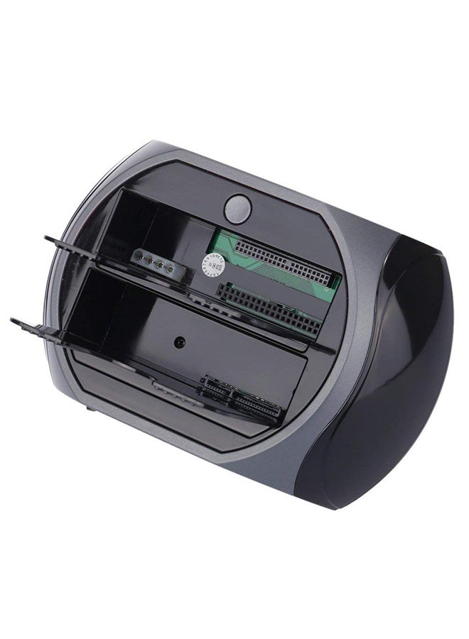 2-Dock Dual Bay Hard Drive Docking Station With e-SATA Card Reader Hub Black  - Image 4