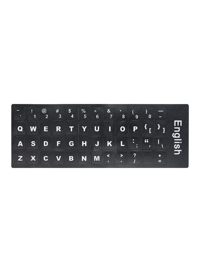 QWERTY Replacement Keyboard Sticker Black  - Image 1