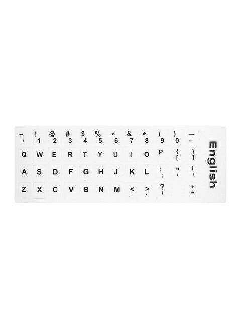 QWERTY Replacement Keyboard Sticker Black