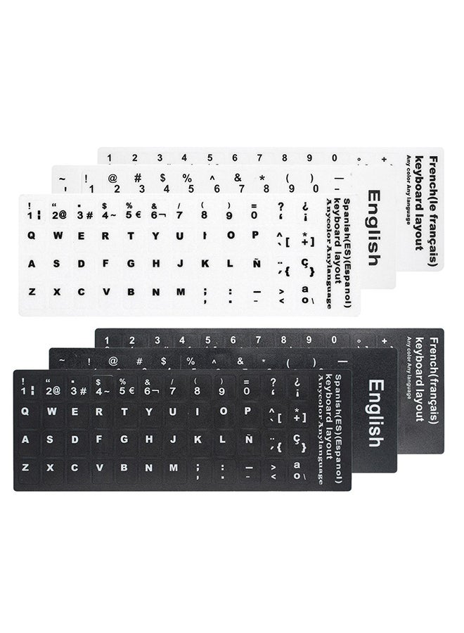 Generic - QWERTY Replacement Keyboard Sticker Black - Image 1