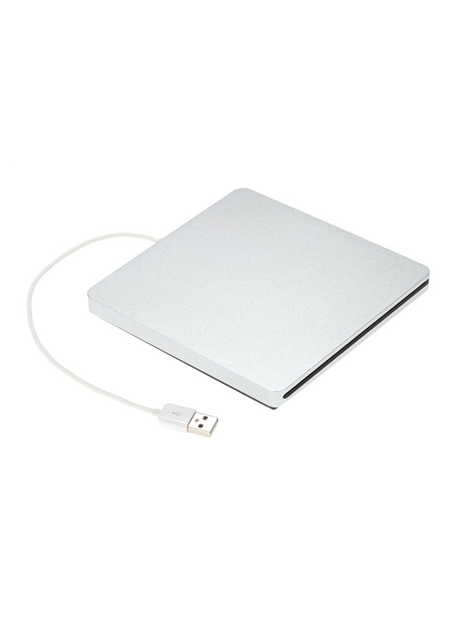 External CD DVD USB ROM Writer Silver - Image 1