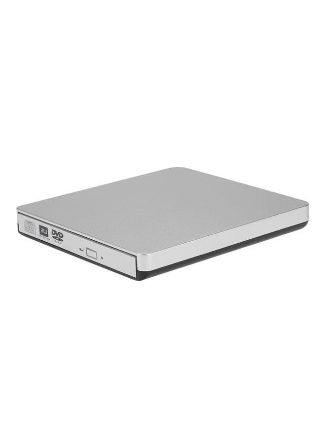 مسجل أقراص DVD خارجي بذاكرة روم ومنفذ USB فضي - Image 1