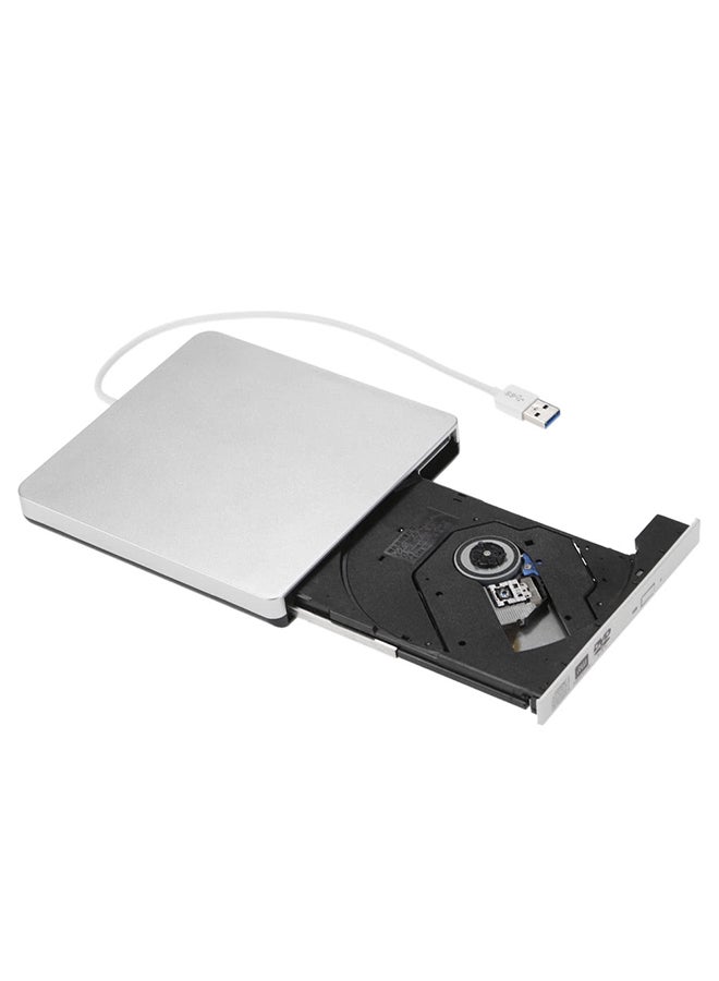 مسجل أقراص DVD خارجي بذاكرة روم ومنفذ USB فضي - Image 3