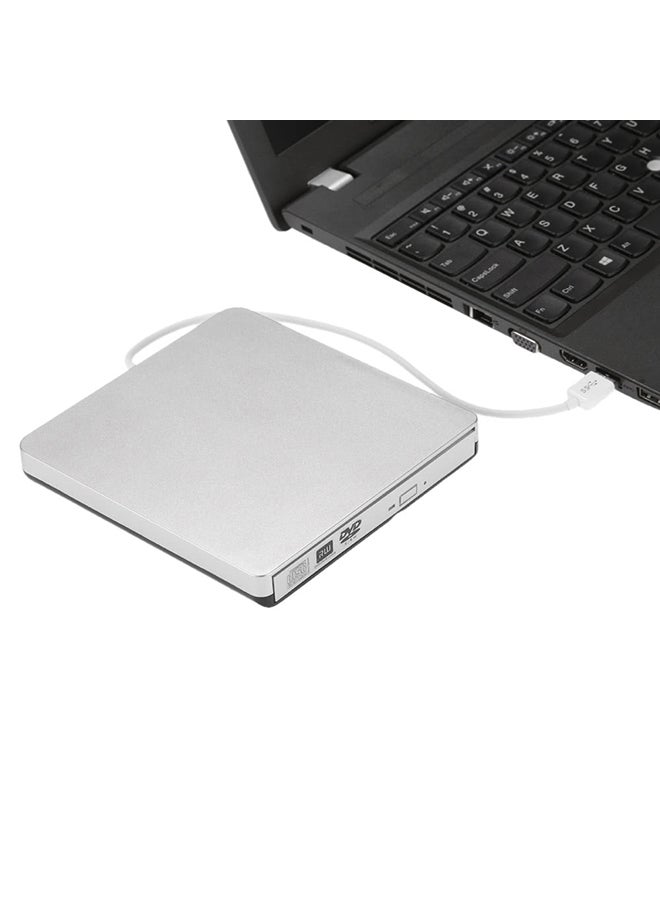 مسجل أقراص DVD خارجي بذاكرة روم ومنفذ USB فضي - Image 5