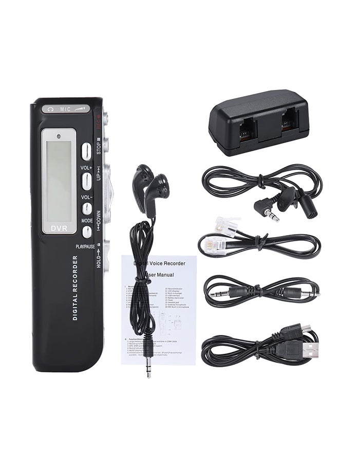 Generic - Digital Voice Recorder With MP3 Player OS0122 Black/Silver - Image 1