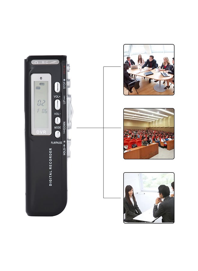 Generic - Digital Voice Recorder With MP3 Player OS0122 Black/Silver - Image 1