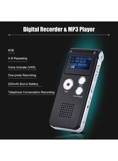 Generic Digital Voice Recorder With MP3 Player OS0120 Black/Silver  - Image 4