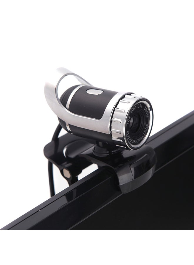 Clip-On HD Web Cam With Mic Black/Silver - Image 4
