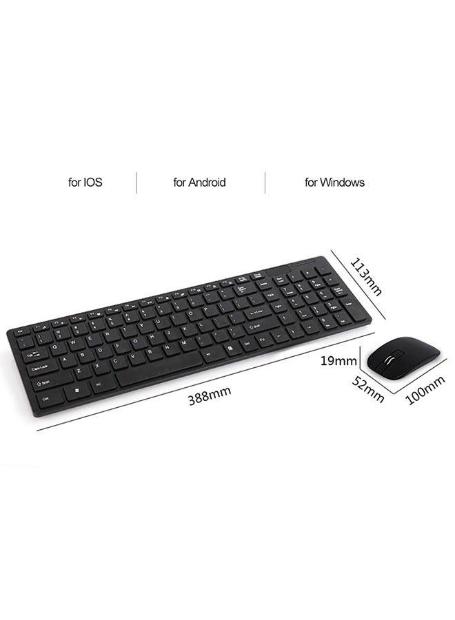 Generic - HK-06 Wireless Keyboard And Mouse Set Black - Image 1