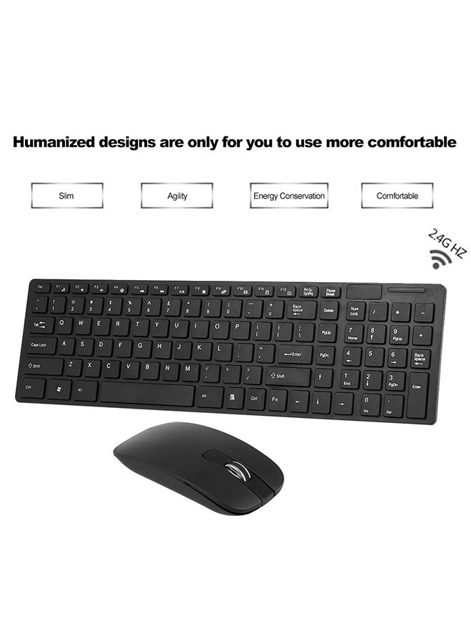 Generic - HK-06 Wireless Keyboard And Mouse Set Black - Image 1