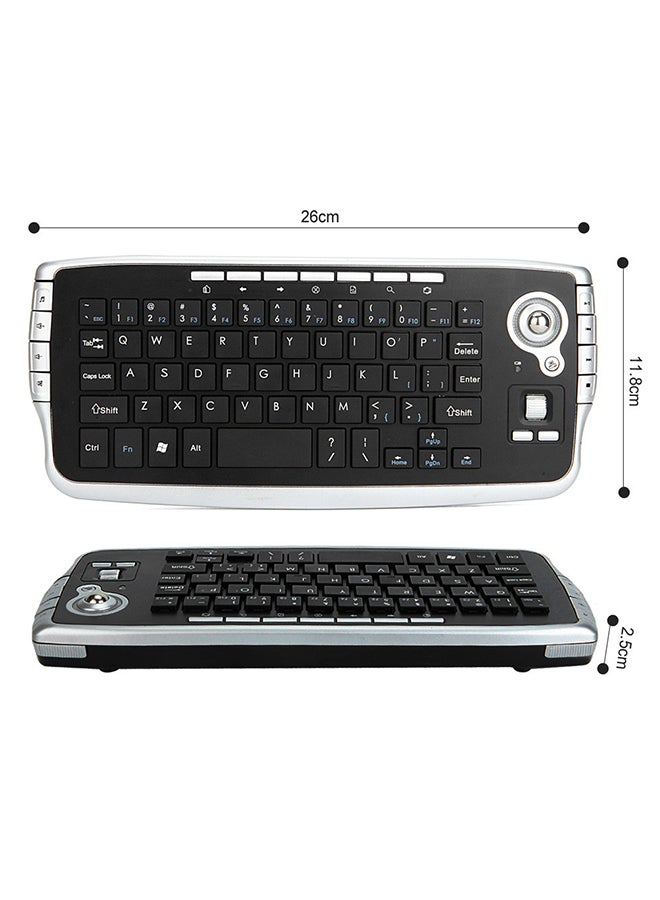 E30 Wireless Keyboard With Trackball Silver/Black