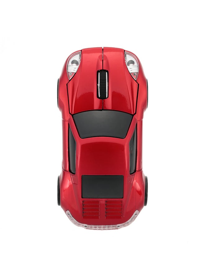 Generic - Wireless Racing Car Shaped Optical USB Mouse Red/Black - Image 1